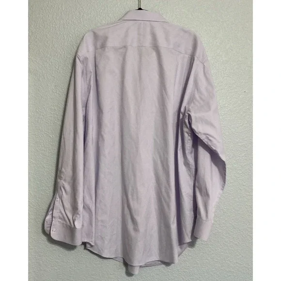 Jos A Bank Traveler Lavender Striped Long Sleeve Button-Up w/Pocket - SZ 18-35 - Picture 5 of 10